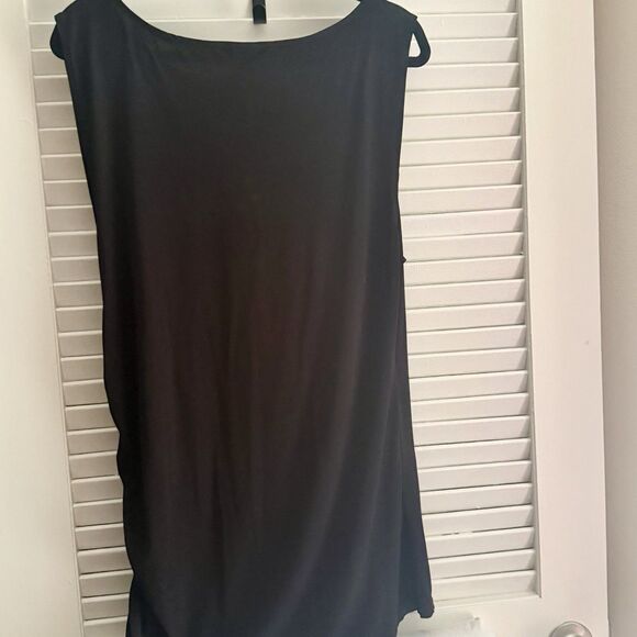 TORRID Black Bodycon Dress Faux Leather Trim Moto LBD Biker Punk Size 3x - Picture 4 of 6
